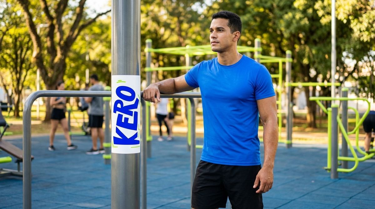Camiseta Kero Fitness Masc - vista do produto, look