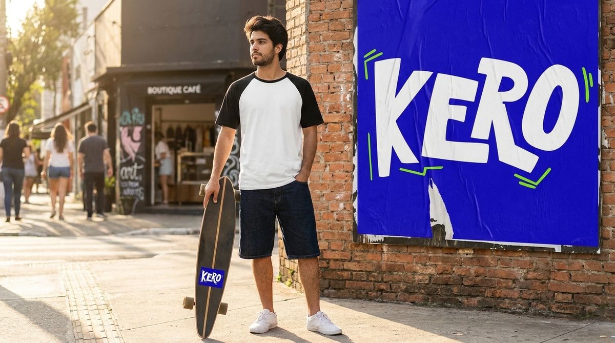Camiseta Kero Raglan Masc - vista do produto, look