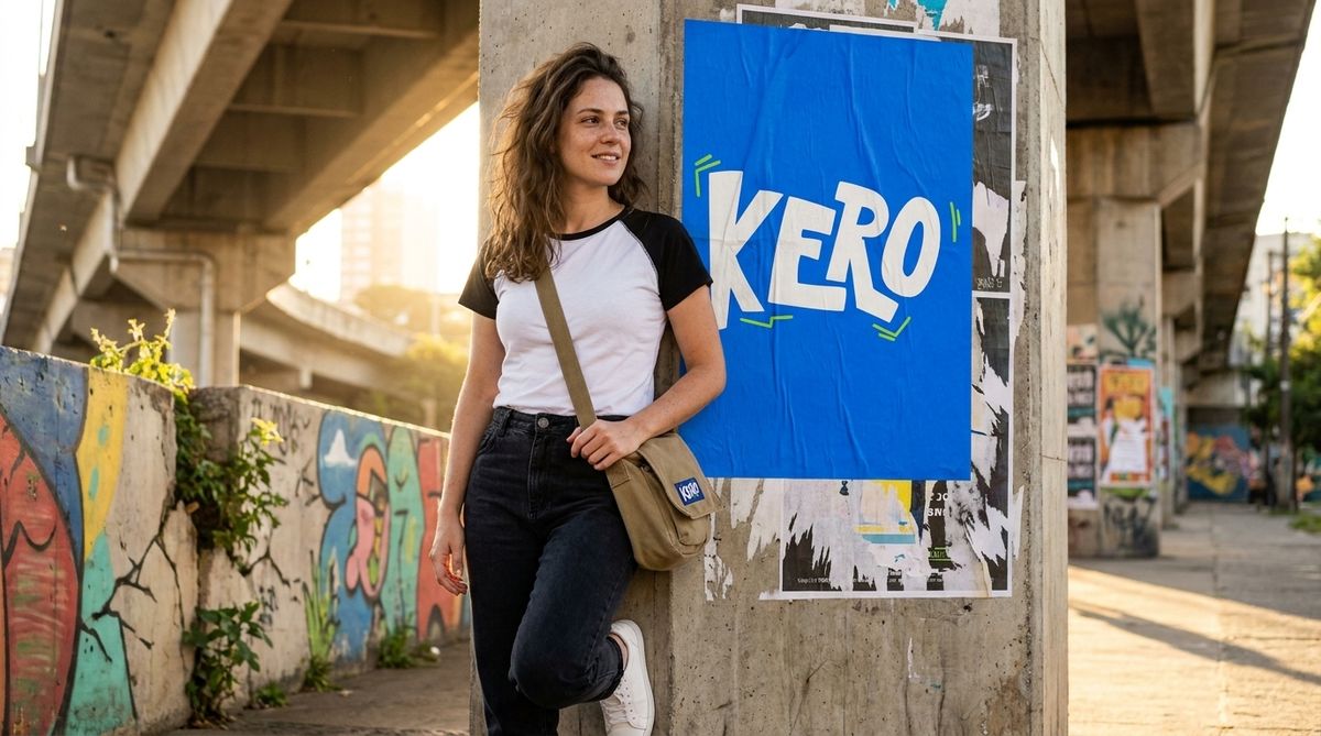 Camiseta Kero Raglan Fem - vista do produto, look