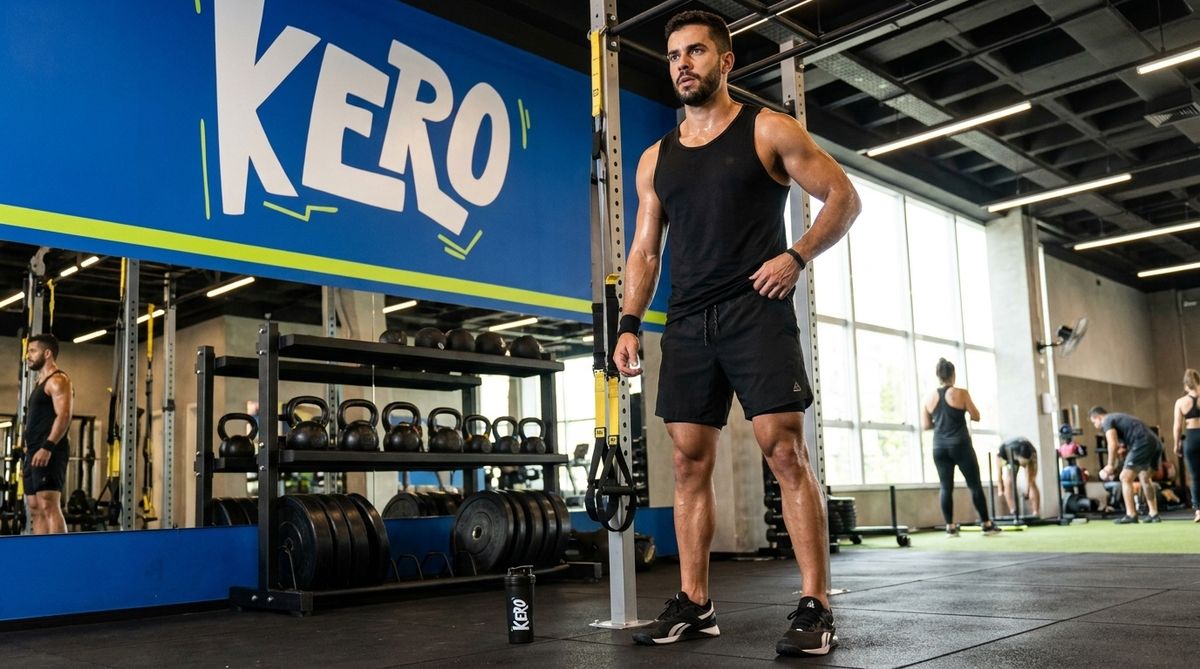 Camiseta Kero Shorts Treino Masc - vista do produto, look