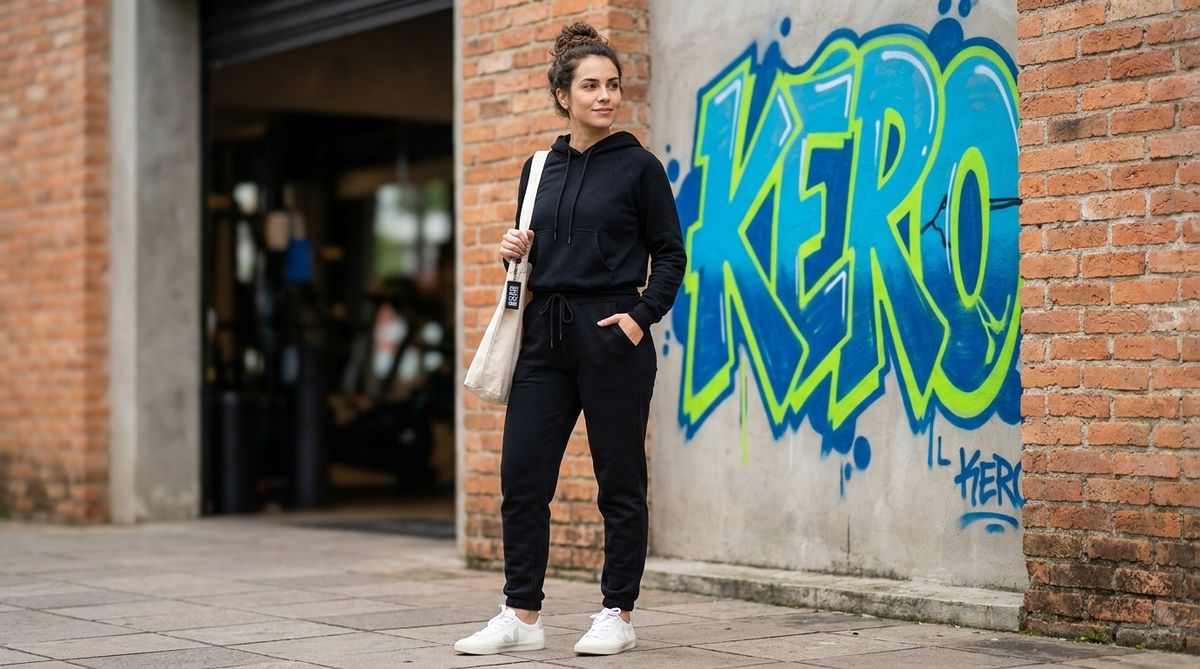 Camiseta Kero Calça Jogger Fem - vista do produto, look